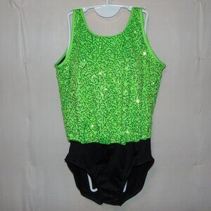 Weissman Green Sequin Leotard XLC
